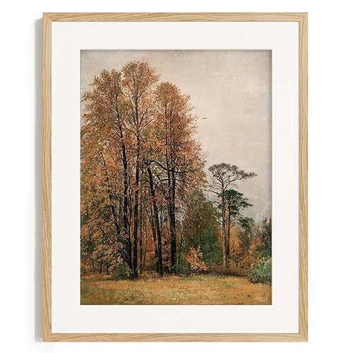 Miniatura 5 de Rustic Farmhouse Wall Art Decor - 11x14" - Autumn Forest Birch Fall Tree - Boho Art Deco Landscape Picture for Bathroom - French Country Kitchen