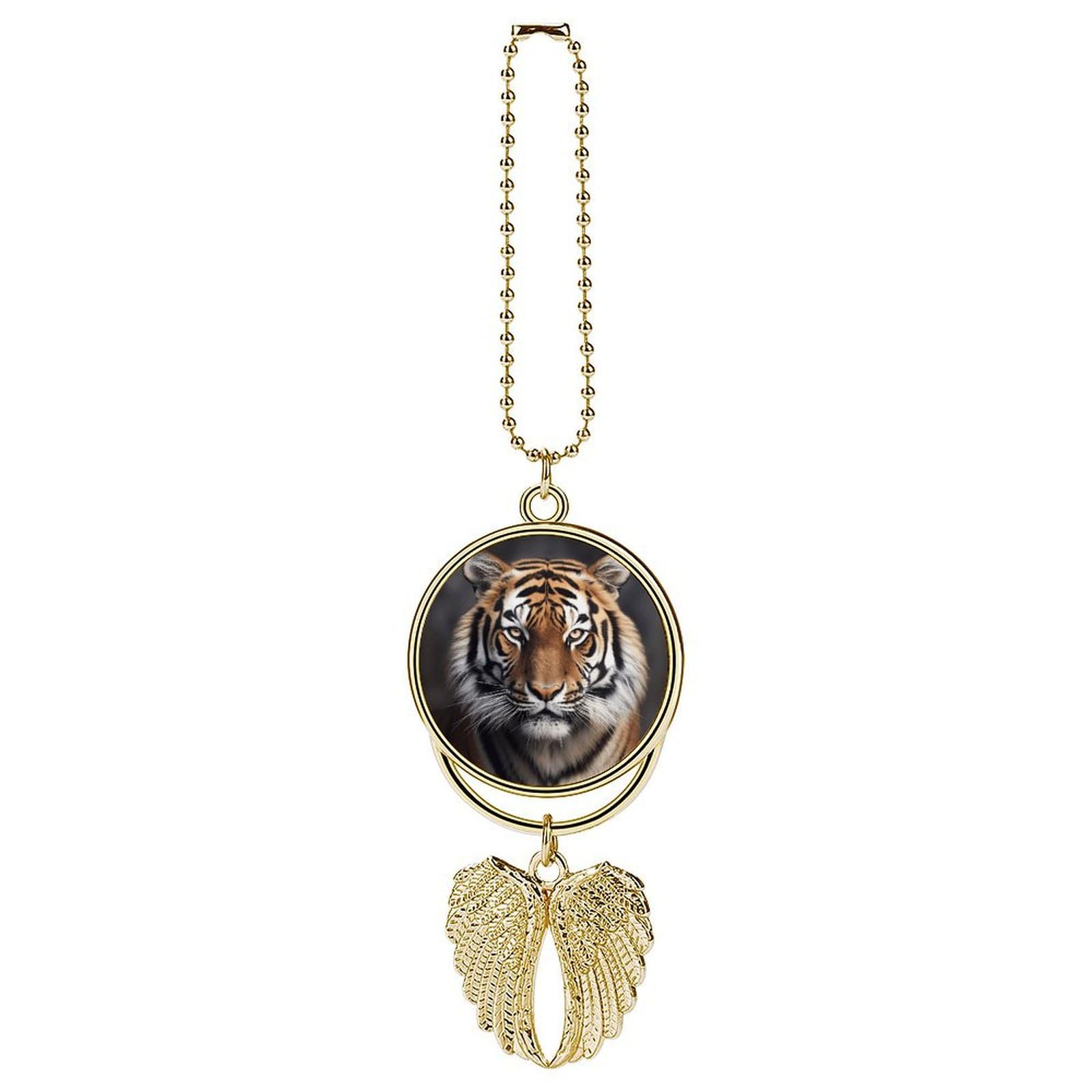 Tiger Car Pendant Personalized Car Hanging Ornament Auto Rear View Mirror Hanging Decoration Accessories Metal Cars Interior Ornament for Most Cars Truck SUV