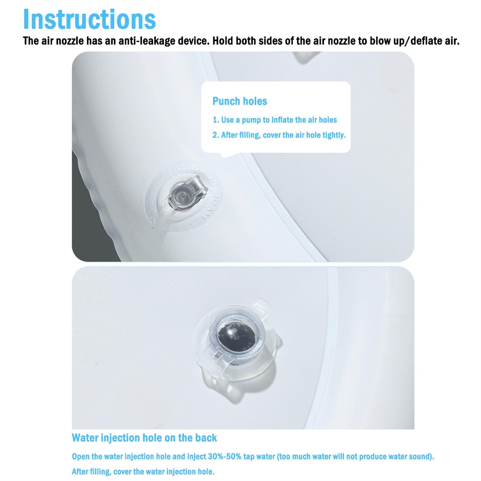 Verbessertes verdicktes Haustier-Wasserbett, sensorische Wassermatte, kühle und bequeme aufblasbare Wassermatte, geeignet für Haustiere, um Fische zu spielen, sensorische Wassermatte, verdickte