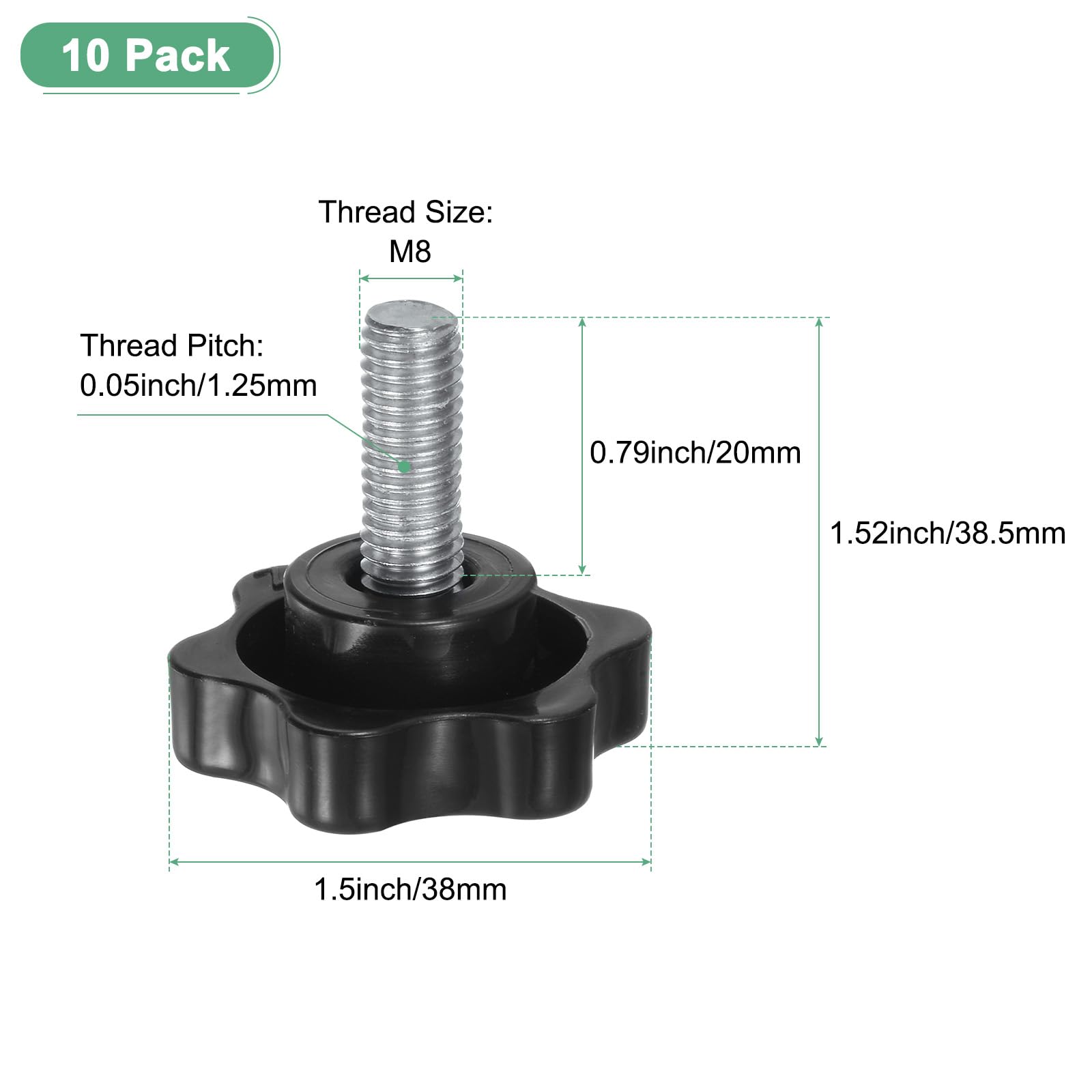 M METERXITY 10-Pack Star Clamping Knobs - Image 3