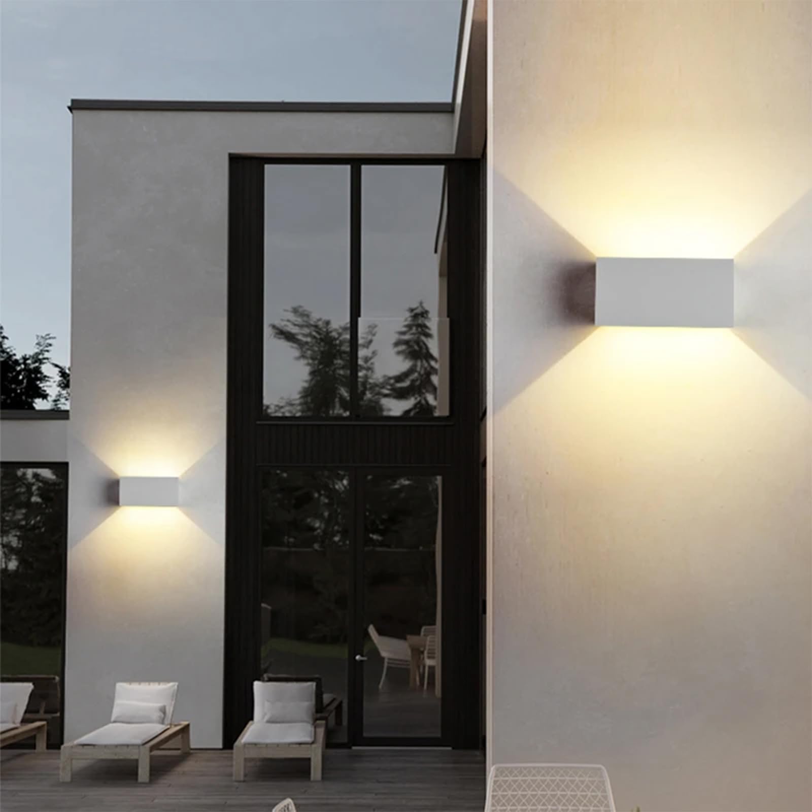 Voltix 24W Applique da Parete LED, IP65 Impermeabile, Applique da esterno Fascio Luminoso Regolabile, Lampada da Parete Interno/Esterno Casa e Giardino (Luce Naturale - 4000K, Bianco)
