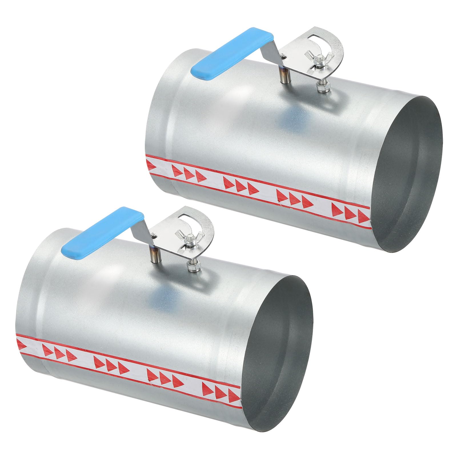 PATIKIL 2Pz 5" Valvola Regolazione Manuale Flusso D'Aria Argento/Blu