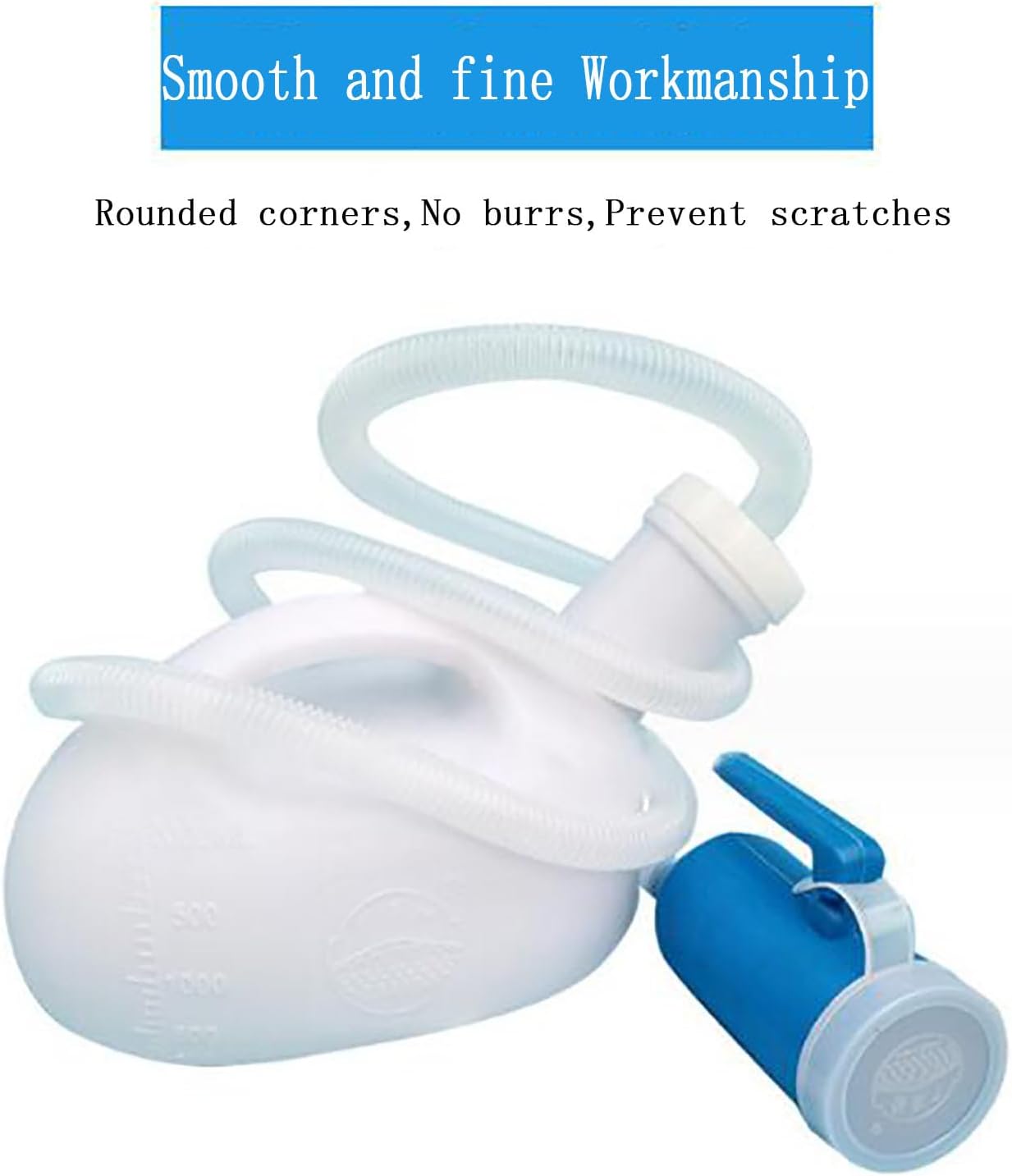 ICEMOB Pee Bottle for Men with 104Cm Hose,2000ML Portable Urinals for Men,Clear Scale,Male Urine Bottles Non Spill for Car,Travel,Camping,Reusable