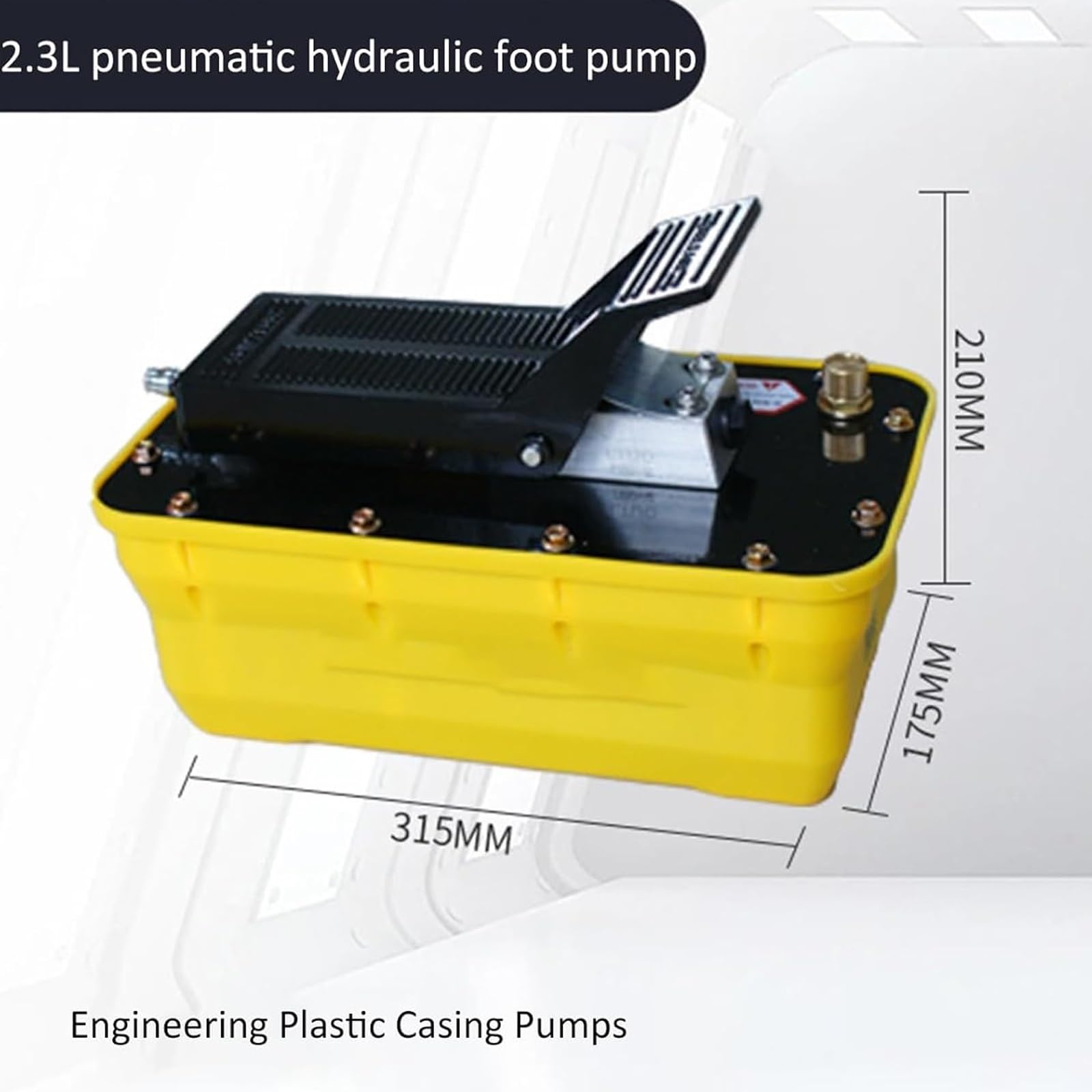 Wytrzymały hydrauliczny zbijak do opon, hydrauliczny zbijak do opon 10000 PSI z pompką nożną i wężem pneumatycznym, pojemność zbiornika 2,3 l, zestaw narzędzi do zbijaka do opon w ciągnikach
