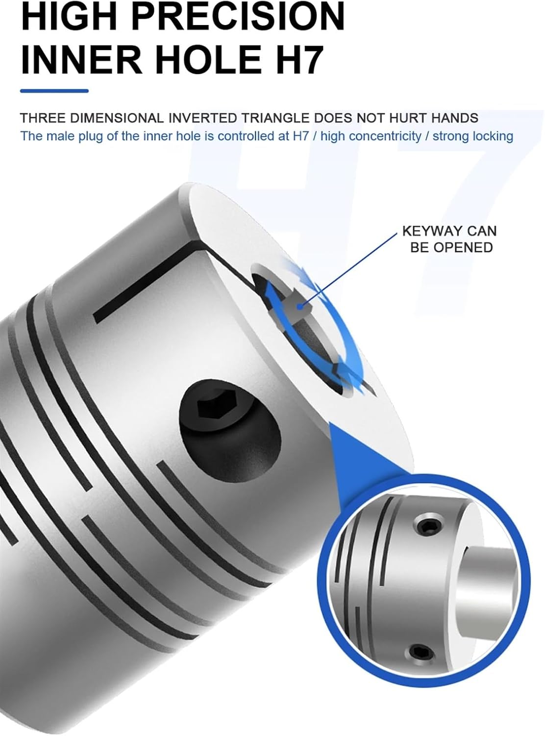 Parallel Line Coupling LT D40L45 Motor Flexible Shaft Coupler Aluminum Alloy Connection Encoder 3D Printer Groove Cardan(LT-D-D40L45 20X20)