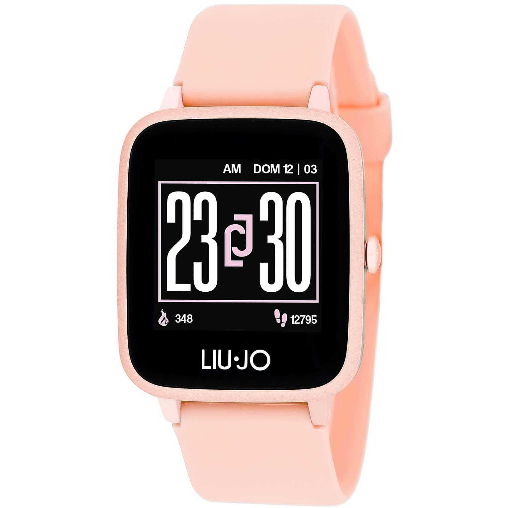 LiuJo Go Montre Femme en ABS Silicone Rose Étanche IP68 Taille du boîtier 35 mm x 41,5 mm SWLJ047