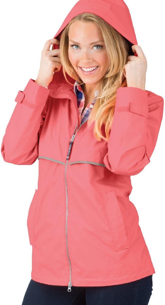 Charles River Apparel Womens New Englander Wind & Waterproof Rain Jacket, Grey, 5XL