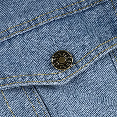 Yardsong WOMEN'S PLAID COAT Womens Fleece Lined Denim Jackets With Faux Fur Hood Distressed Jean Coats Button Down Long Sleeve Casual Outwear thumb #4