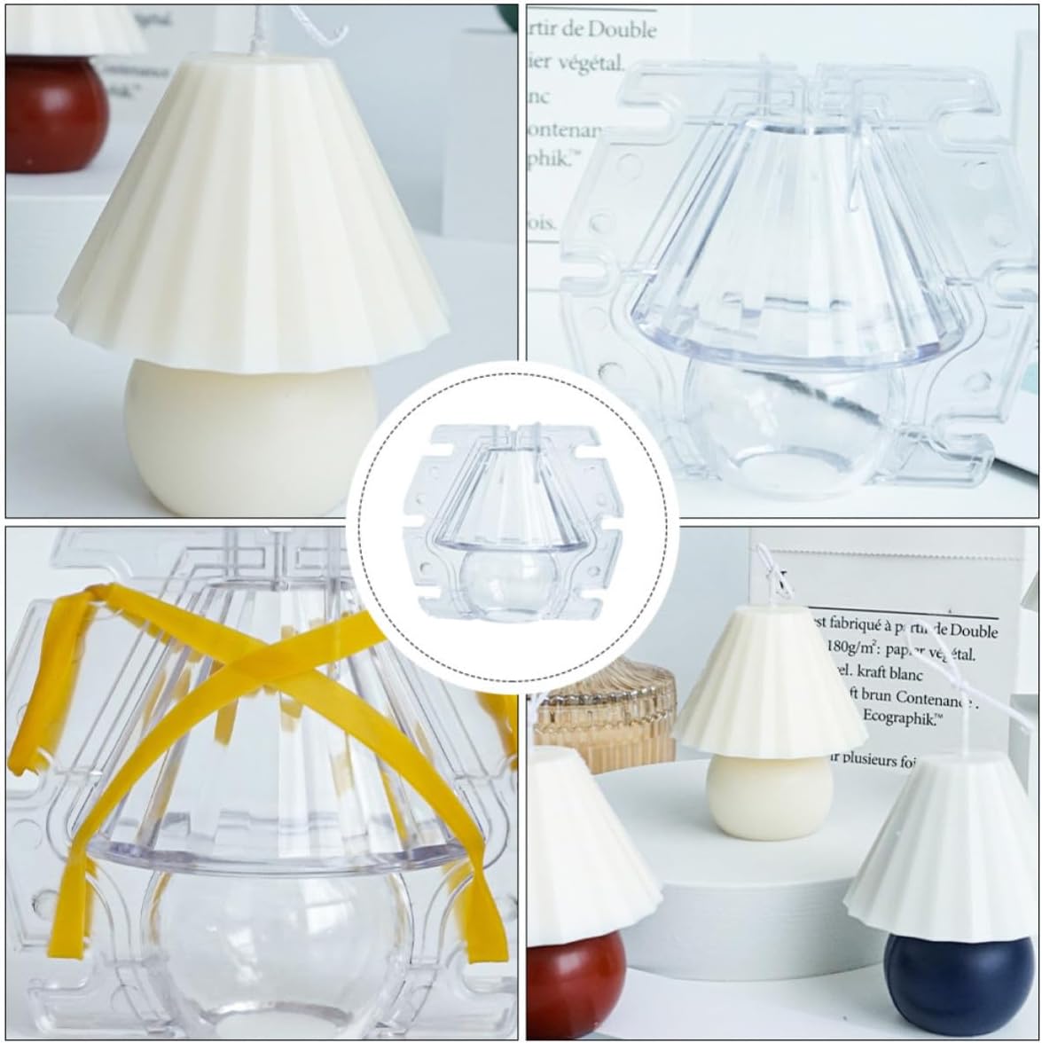 Table Lamp Candle Making Mold Dual-Part Plastic DIY Handmade Craft