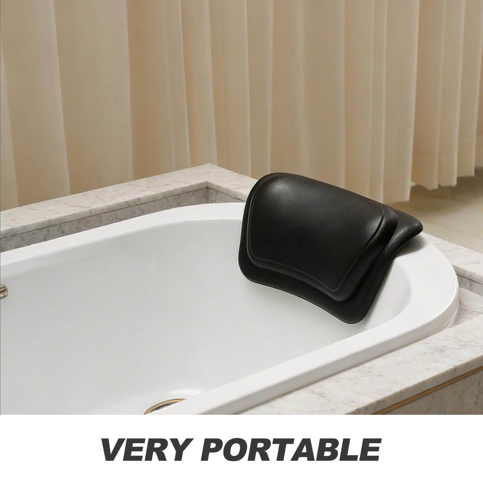 Ergonomiczna Poduszka Do Wanny z Miękkiego PU z Mocnymi Przyssawkami i Łatwa Do Czyszczenia Podparcie Szyi i Głowy Uniwersalna Poduszka Kąpielowa Spa