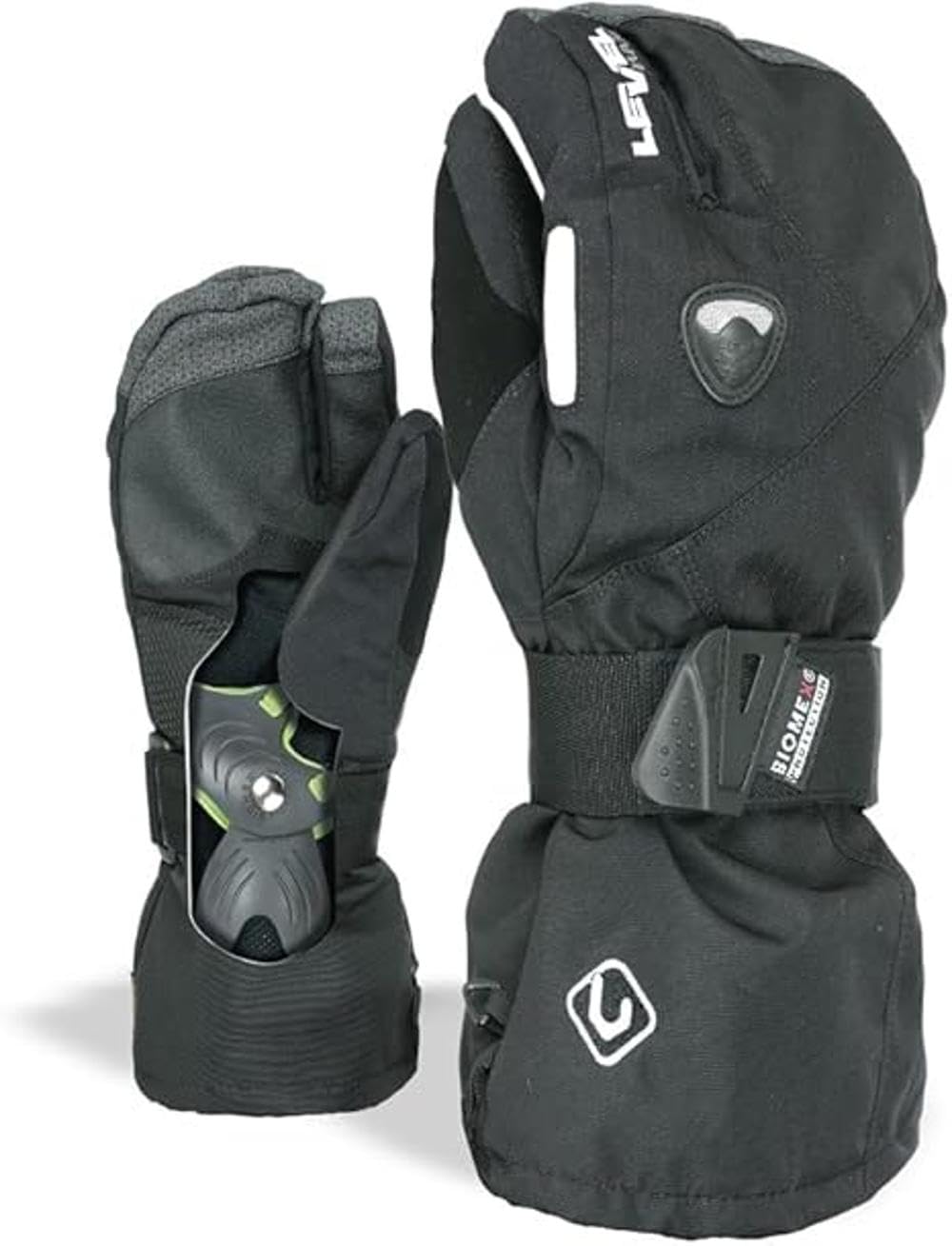 Level Fly - Snowboard Handschuhe, Thermohandschuhe Winter Herren mit Verstellbarem Riemen und Stulpe, Ski- und Winterhandschuhe Herren Wasserdicht, Atmungsaktiv für Snowboard und Skifahren - 1 Paar