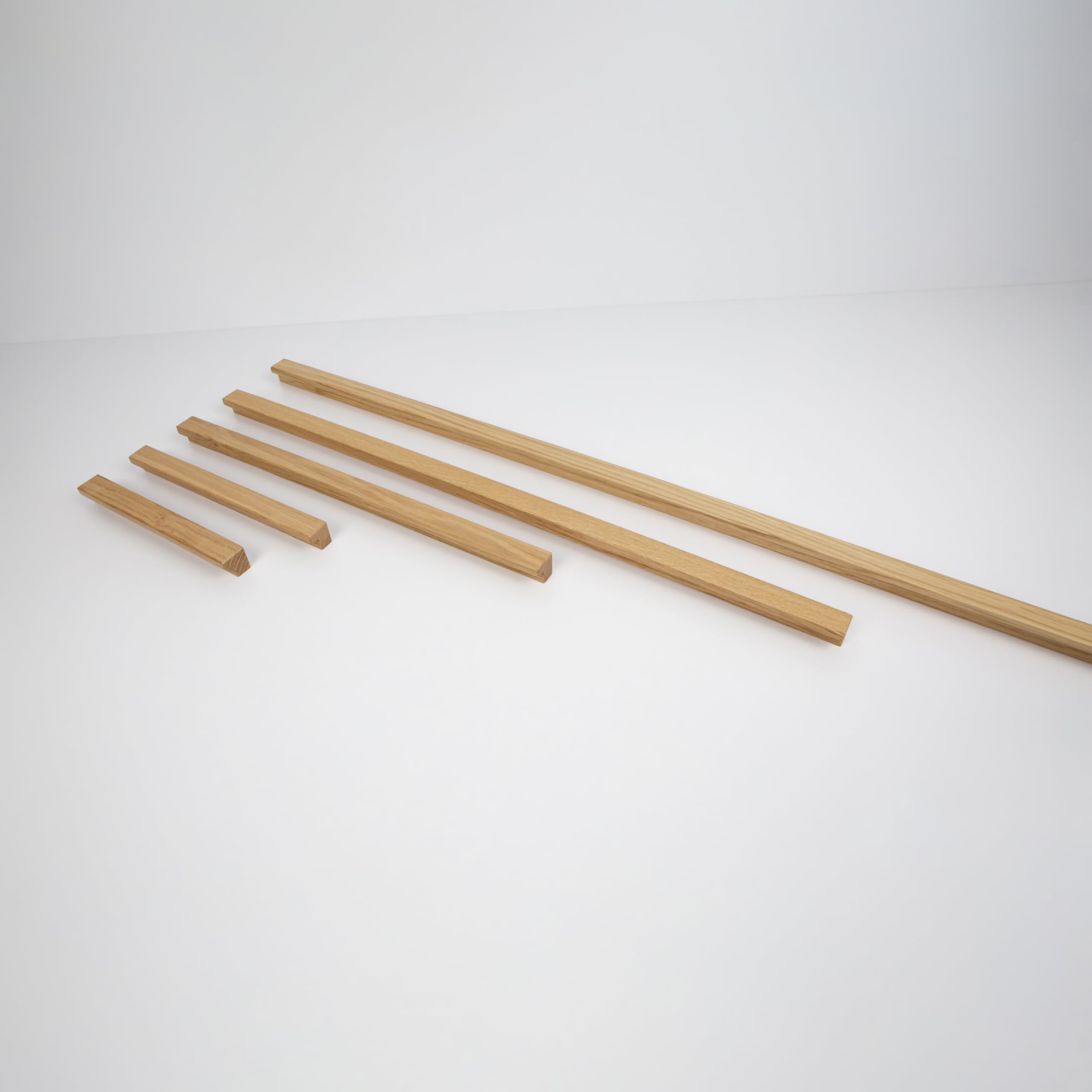 tiradores para muebles - BATO 6 piezas 20,5 cm - pomos para muebles de madera de roble - decoración de madera - tiradores para armarios de cocina - pomos para armarios