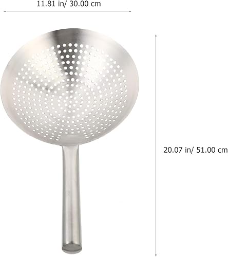 Miniatura 3 de YARDWE Colador de pasta de acero inoxidable, cuchara ranurada, cucharón de malla fina, filtro de aceite de alambre de mandarina, cuchara para cocina