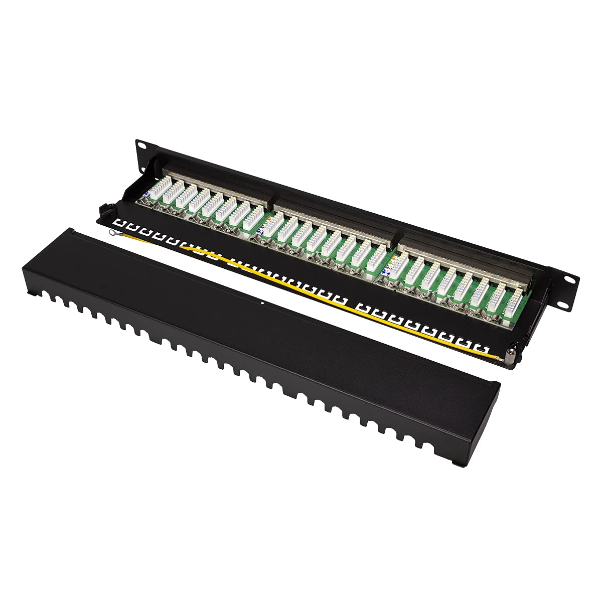 Logilink 19 Panel De Conexiones Zoll Cat.6A, 24 Puertos, Negro