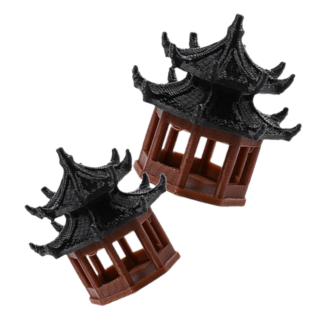 Cabilock 20 Piezas de Paisaje Micro Pagoda pabellón en Miniatura Ornamento del Castillo del Acuario Decoración de Paisaje Estatua de paisajismo estatuilla en Miniatura el plastico