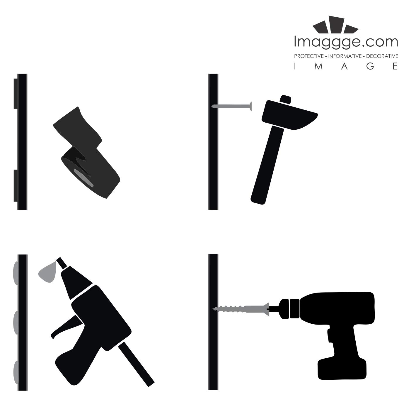Decooo.be - Adesivi con scritta Alarm, dissuasori per i ladri, ultra resistente ai graffi, alla pioggia, al gelo, ai raggi UV, 19 x 49 mm, spessore 2 mm