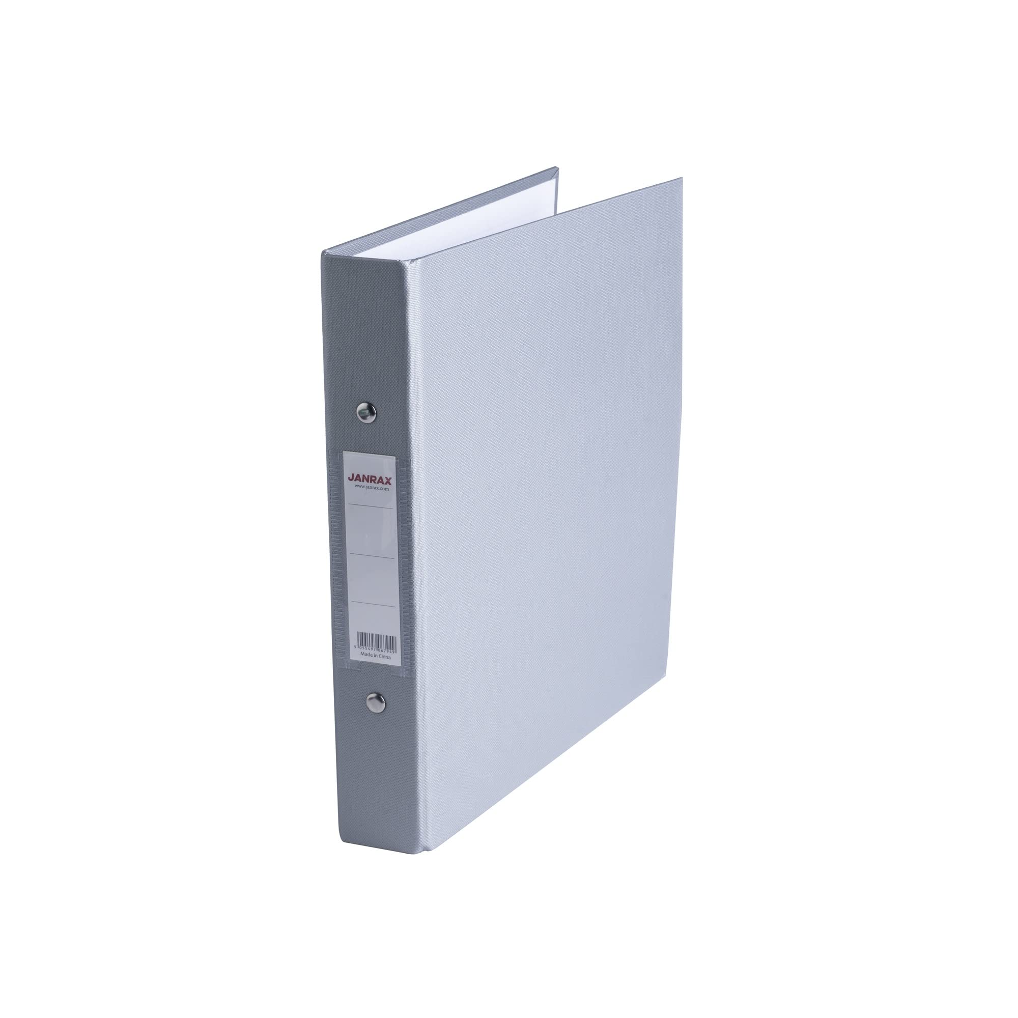 A5 Small Grey Paper Over Board Ring Binder by Janrax