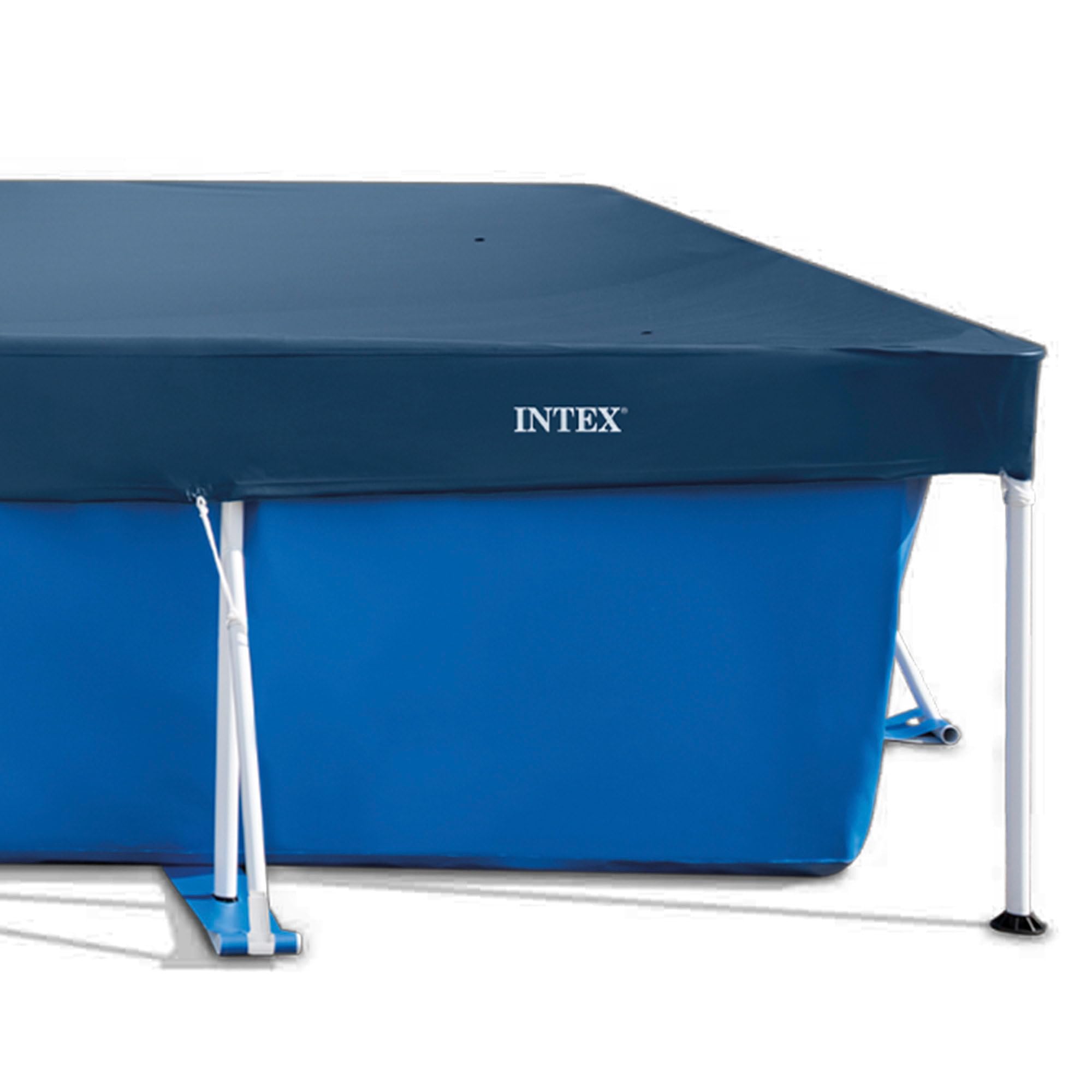 INTEX Poolabdeckung rechteckig (450x220x20 cm) für Frame Pools, Winterabdeckplane Sommerabdeckplane (28039) | Winterabdeckplane, Sommerabdeckplane, Modell 28039