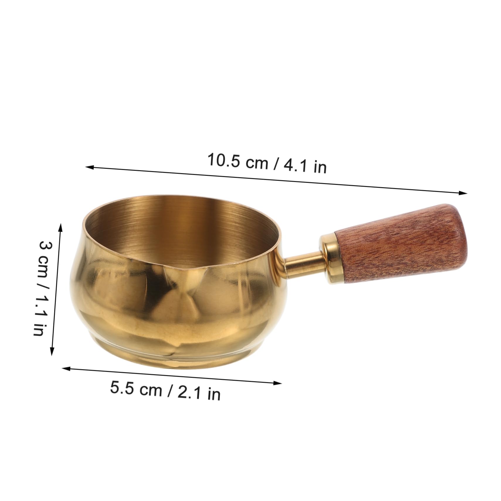 DECHOUS Small Stainless Steel Sauce Cup with Handle Condiment Bowl for Cream Salad Dressing Maple Syrup Comfortable Grip Stylish Design for Dining