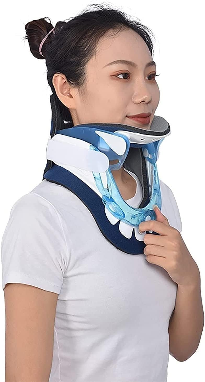 Nackenbandage Neck Brace Collar Neck Brace Support|Einstellbares Zuggerät for den Halswirbel|Halswirbelsäule Zugkraft Fixierung Wirbelsäulenpflege Korrekturschutz Zahnspange zur Schmerzlinderung