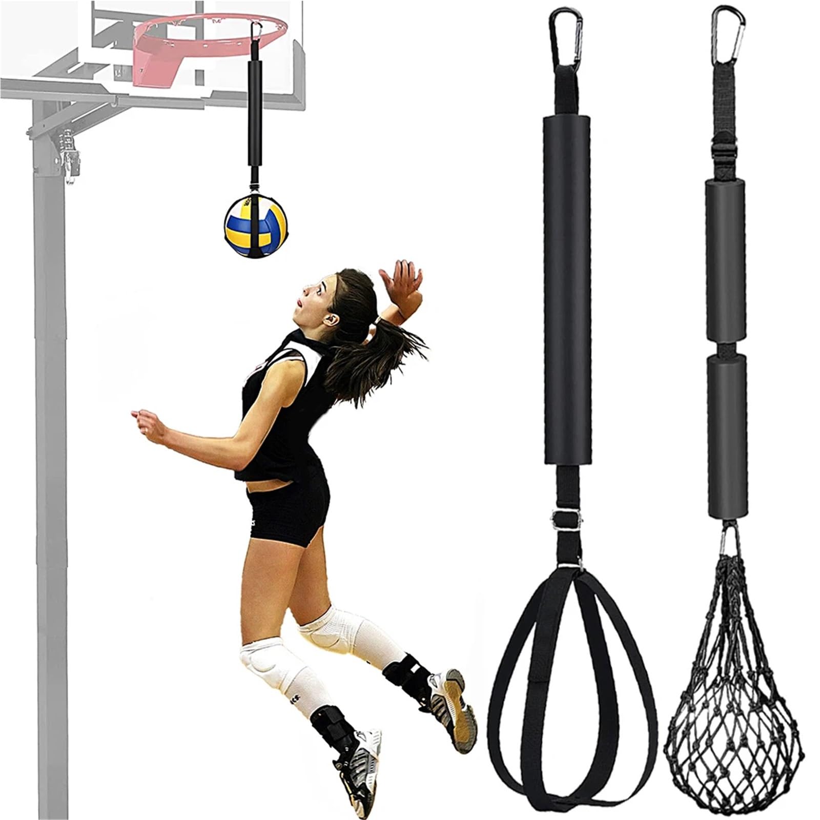 Juego de 2 entrenadores de voleibol con cinturón ajustable resistente al desgaste para principiantes