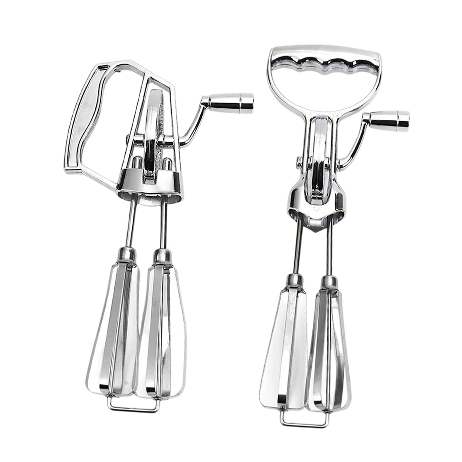 Frusta rotante manuale da 2 pezzi, utensile da cucina retrò per pastella di, classico strumento da forno in acciaio inossidabile, frullatore