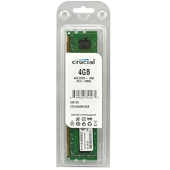 Crucial 4GB DDR3 1600MHz メモリ Crucial RAM 4GB DDR3 1600 MHz CL11 Desktop Memory