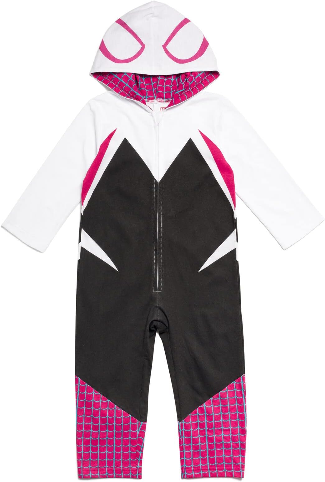 Marvel Spider-Man Spider-Gwen Ghost Spider Zip Up Cosplay Coverall Newborn to Little Kid