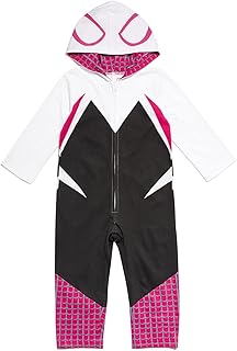Marvel Spider-Man Spider-Gwen Ghost Spider Zip Up Cosplay Coverall Newborn to Little Kid