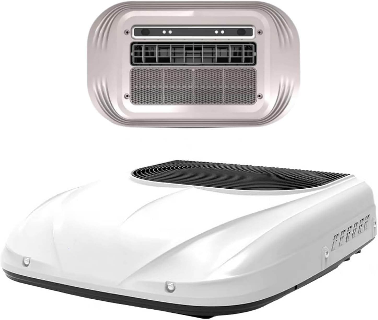 12V RV Air Conditioner, Ultra Thin Low Noise 12V DC Power Roof Air Conditioner, Truck, Construction Vehicle, Excavator, Bus, Trailer, RV AC Equipment