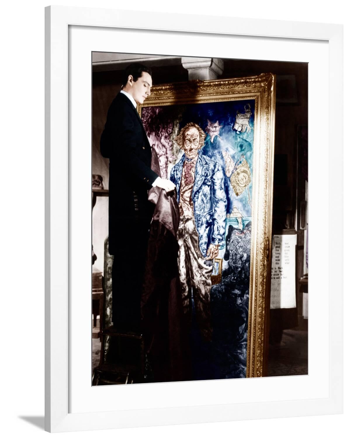 ART.COM Wall Photo THE PICTURE OF DORIAN GRAY, Hurd Hatfield, 1945 on White Frame, 32" x 40"