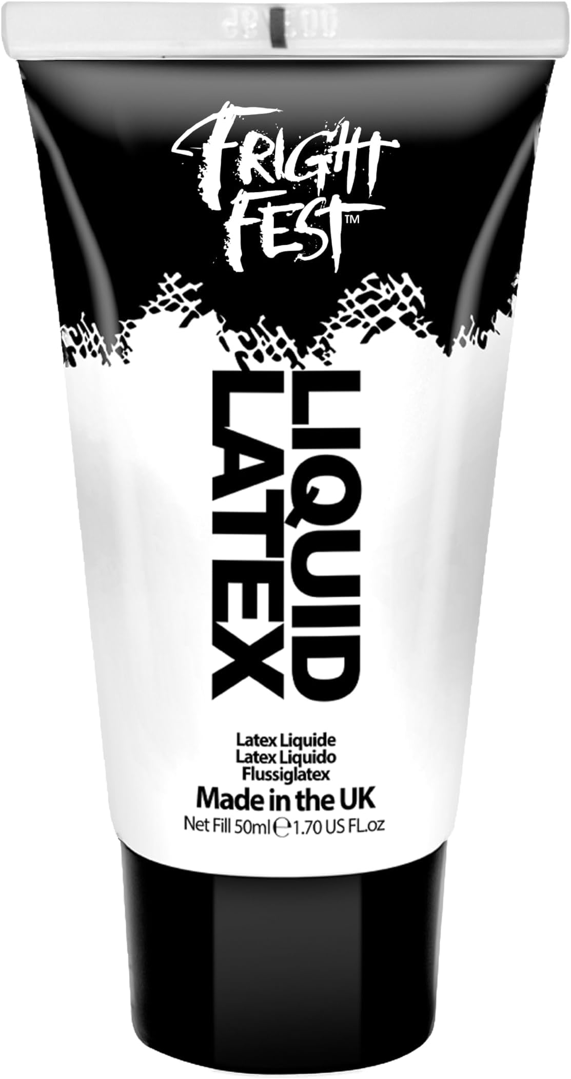 Liquid Latex by sfx makeup great with fake blood stage blood scar wax, spirit gum and face paint to create amazing halloween makeup create zombie skin safe latex use, 50 ml (Pack of 1)