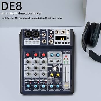 Amazon | Depusheng DE8オーディオミキサー8チャンネル