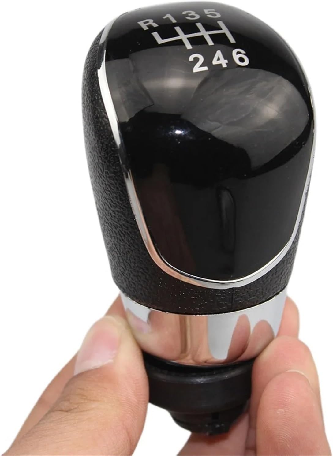 Car Shift Knob Replacement for Focus 2 MK2 FL MK3 MK4 MK7 for Mondeo for Galaxy for Fiesta Car 5/6 Speed Gear Shift Knob Head Shifter Gaiter Boot Cover(6 Speed Silver Knob)(6 Speed Black Knob)
