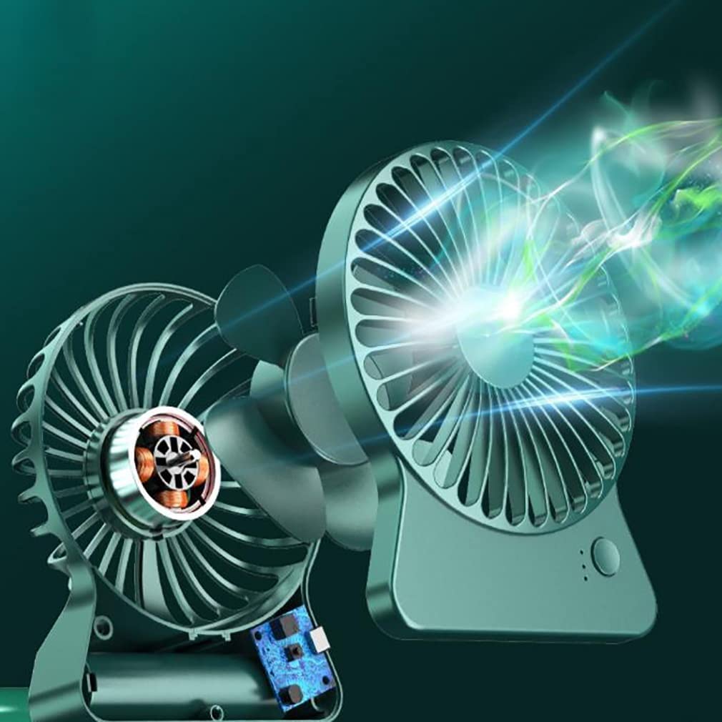 Ventilatore Elettrico Mini Ventilatore con Cavo USB Ventilatore Portatile Alimentato a Batteria Ventilatore Portatile Portatile Silenzioso a 3 velocità Ventola Personale da Tavolo per Un Migliore