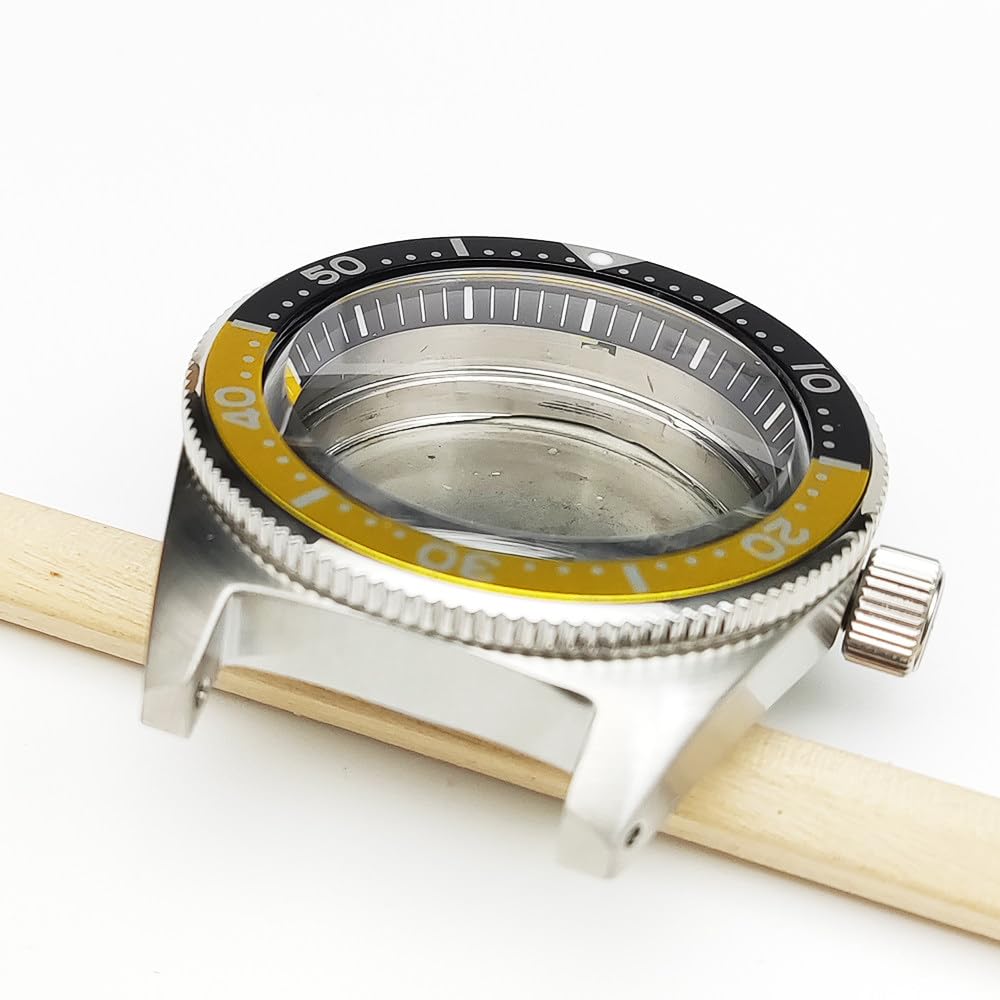 40mm Ersatz 316L Edelstahl Uhrengehäuse Kit, Passend für NH35 NH36 Werk 28,5 Zifferblatt, Retro Lünette Taucher Uhren Modifizierung Teil für Seiko SLA017 62MAS