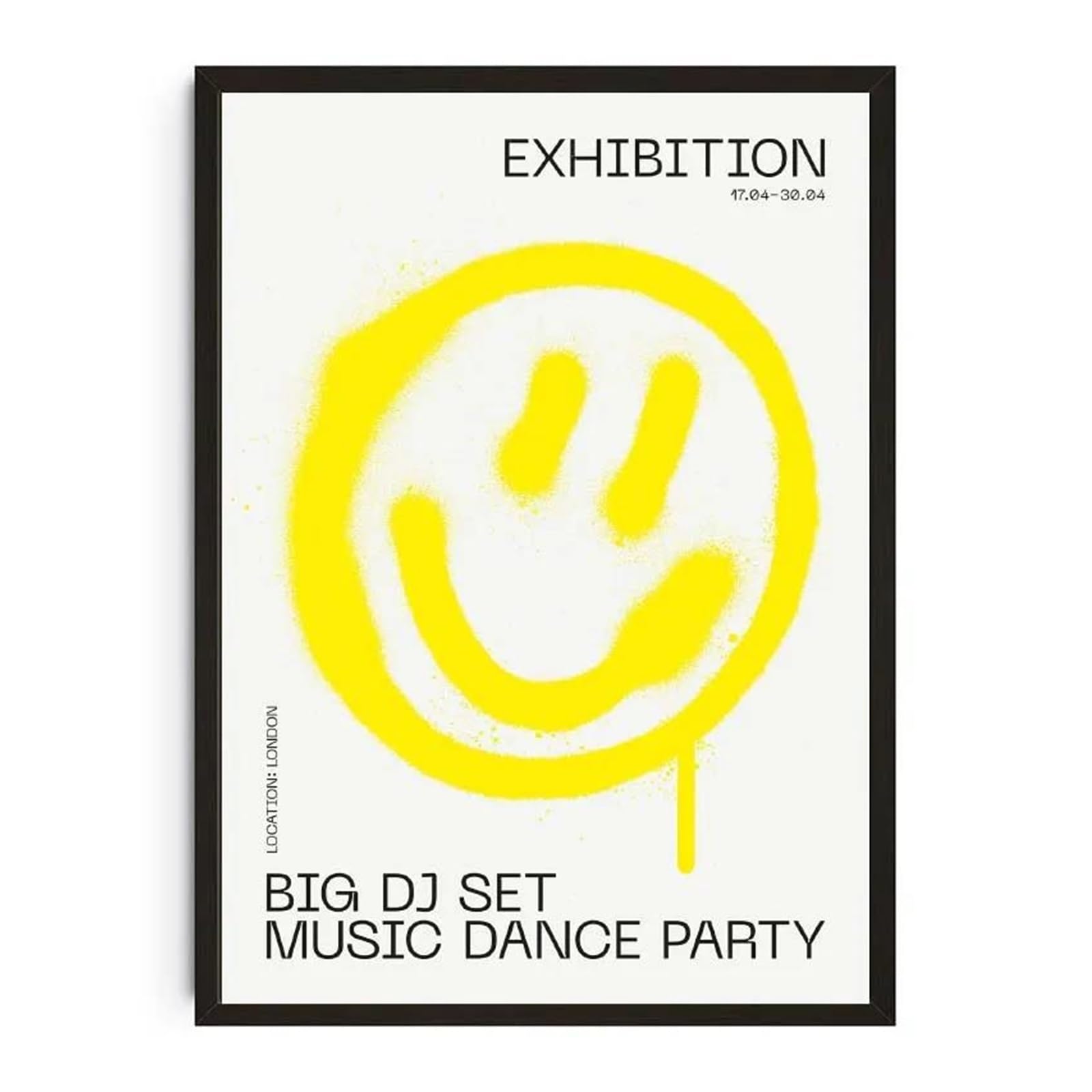 Peinture sur toile émoji et musique pour un intérieur joyeux 50x70