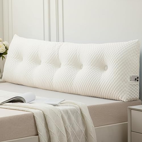 otoez Almohada de cuña de 39.4 x 15.7 x 4.7 pulgadas, almohadas triangulares con respaldo de cuña para leer y sentarse, trabajar, almohada con