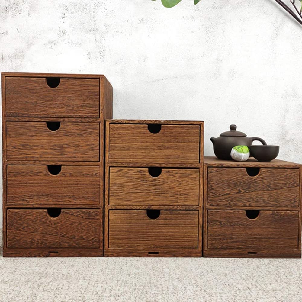 Schreibtisch-Organizer aus Holz mit Schubladen, Aktenschrank, Caddy und Schmuckbehälter für Zuhause, Büro