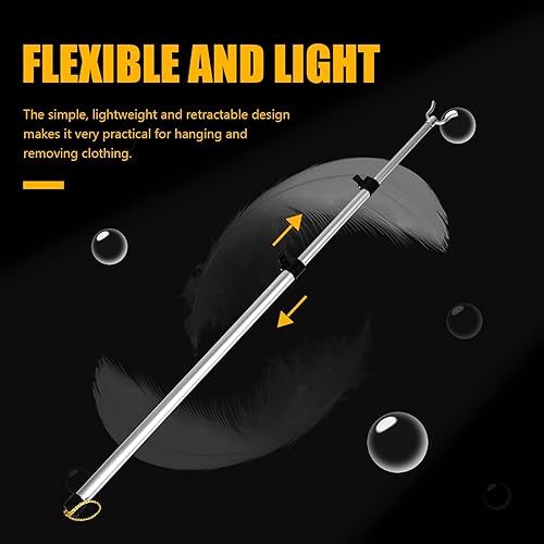 Miniatura 7 de LUOZZY 2 unids Alcance Armario Poste Ajustable Armario Polo Aleación de Aluminio Tendedero Palos Hogar para Armario Estante Techo