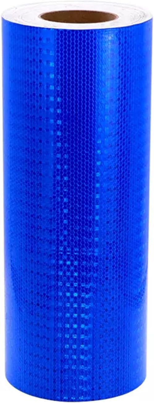 Caution Tape, Reflective Tape,Safety Reflective Warning Stickers, Reflective Warning Tape Night Safety Sticker,(Blue,1m)