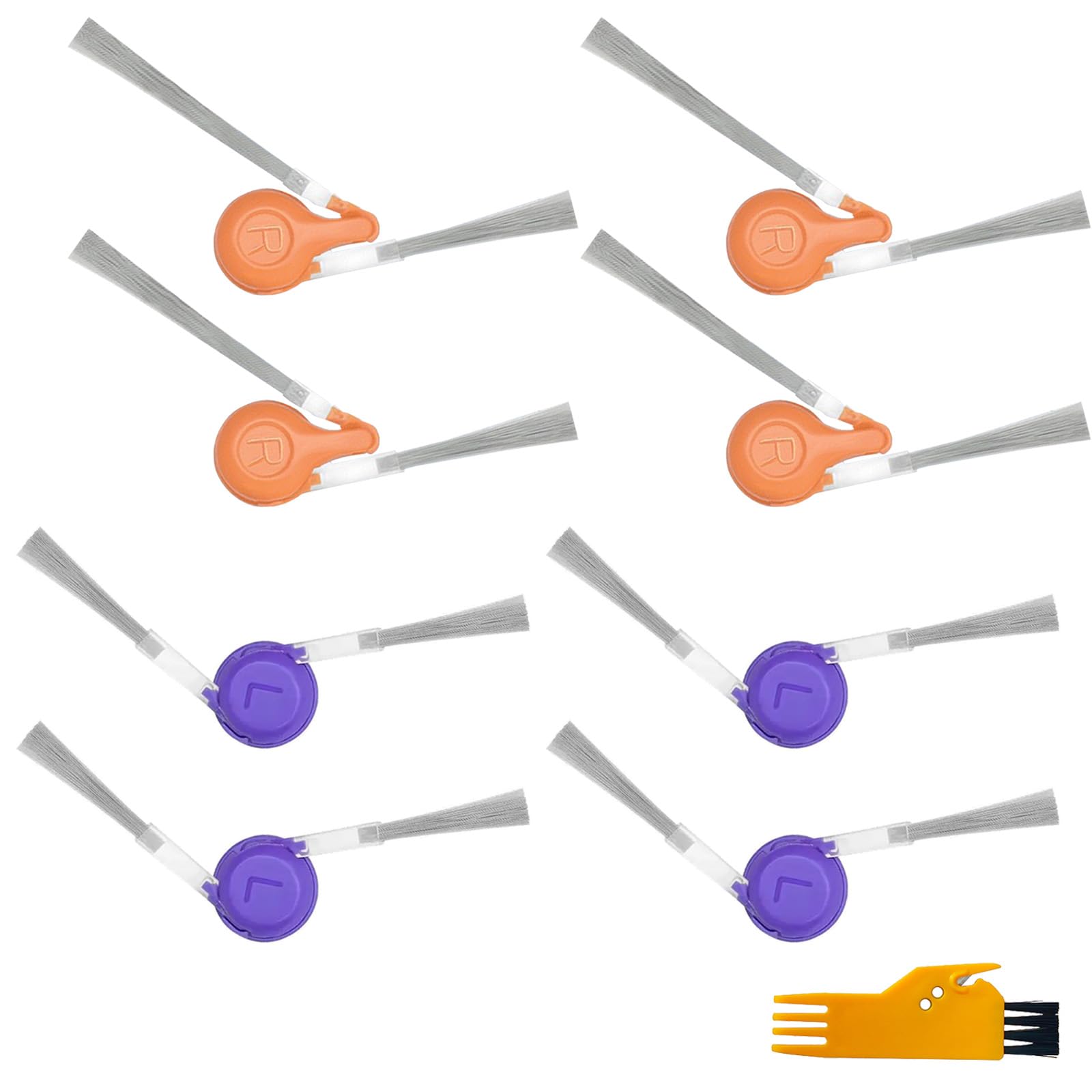 Szczeteczka Boczna Akcesoria Do Narwal Flow Odkurzacz Części Zamienne 9 Pcs | Flow Części zamienne, 8 Sztuki SSzczeteczka boczna i 1 Sztuki Szczotka czyszcząca, Zmywalny i Wielokrotnego Użytku