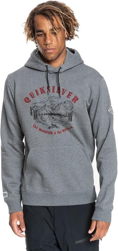 Amazon.com: Quiksilver Sudadera con capucha con logotipo grande, color gris  jaspeado : Ropa, Zapatos y Joyería