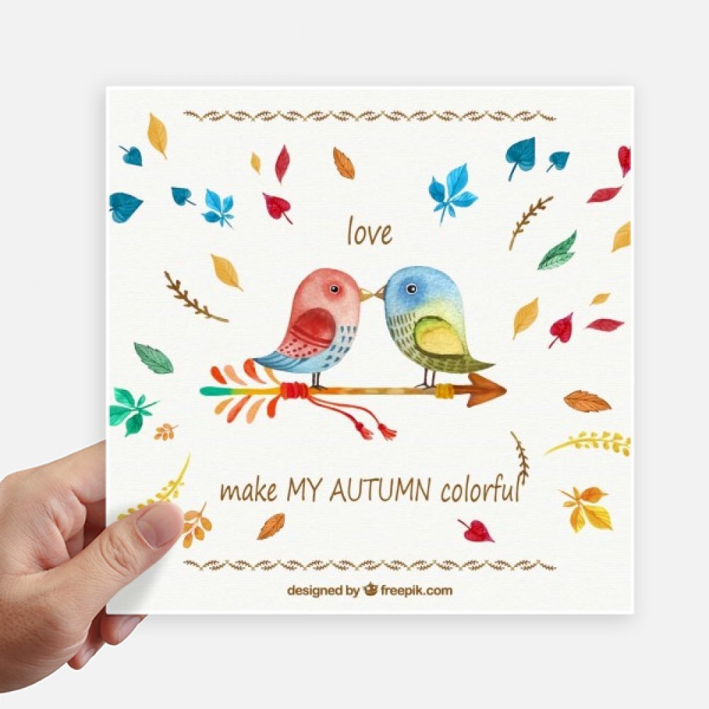 Wall decal de pájaros de otoño calcomanía de 20cm pegatinas para motos maletas y paredes
