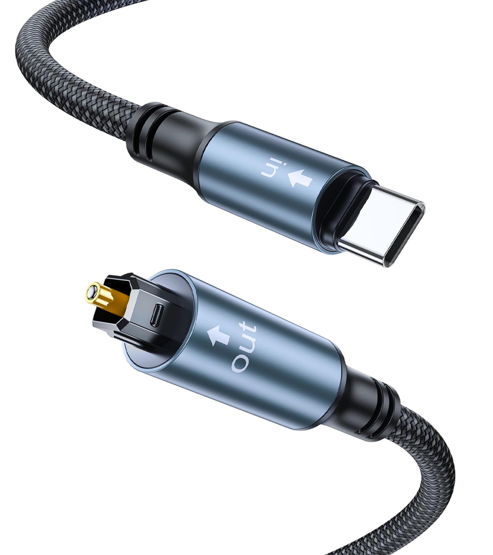 KAIY Cavo audio ottico da USB C a TOSLINK, 1,5 m, unidirezionale SPDIF
