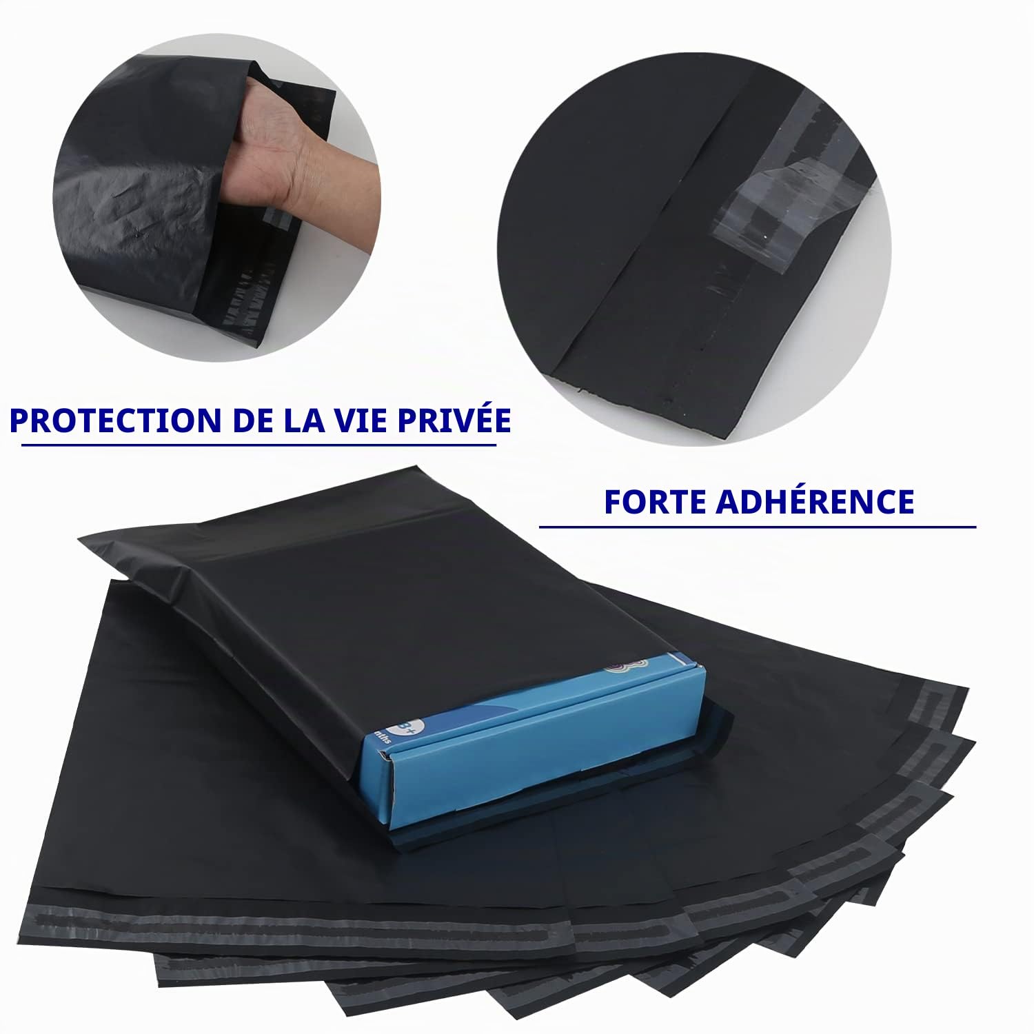 Enveloppe Plastique Expedition 32x45cm/C3 100 Pièces Emballage Colis Vinted Plastiques Auto-Adhésive Inviolables et Imperméables Sacs d'expédition-Noir