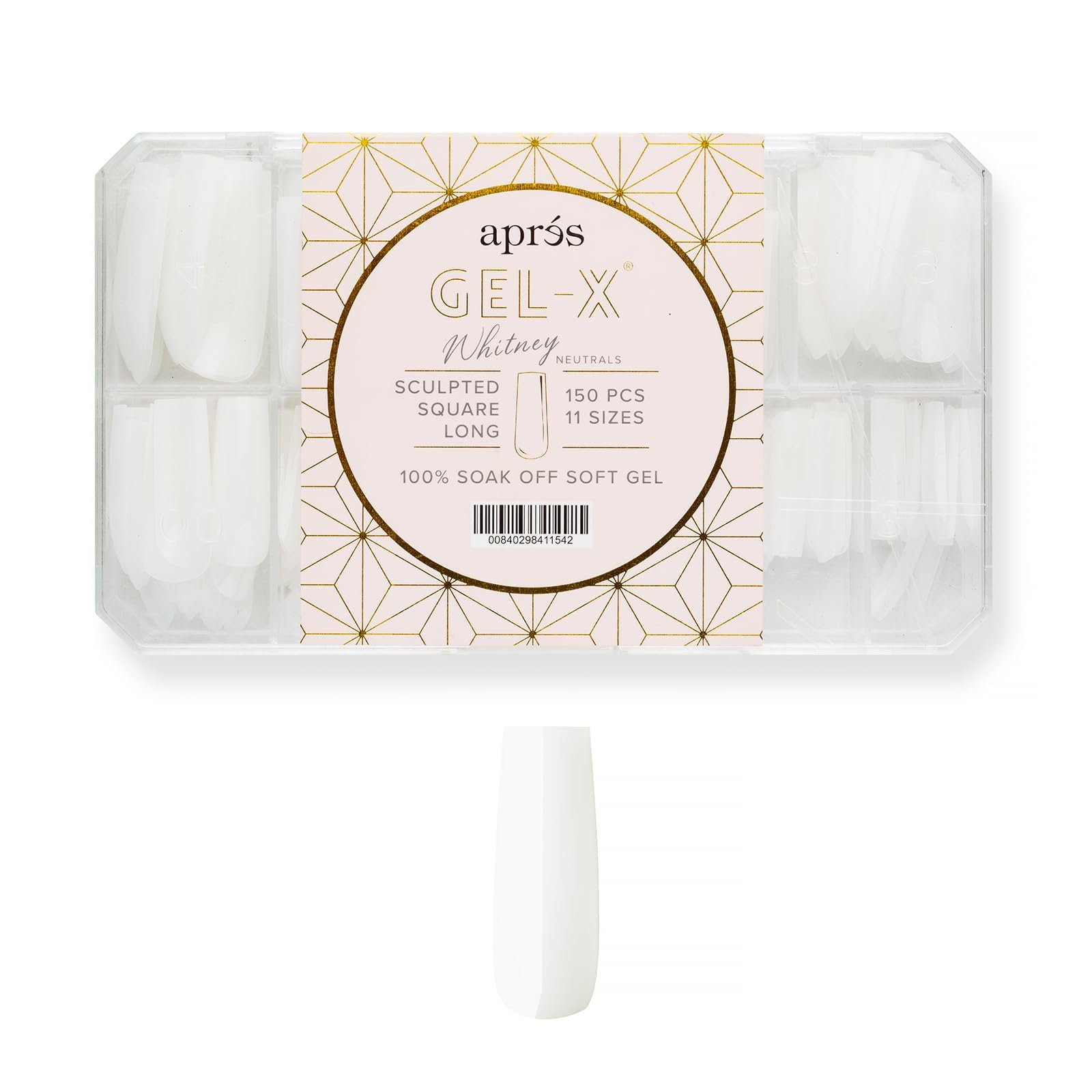 Amazon.com: Apres Neutrals Gel-X Whitney Box Of Nail Tips, 11