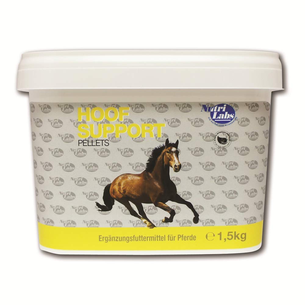 NutriLabs Hoof Support Pellets - Producto de Primera Calidad para Ayudar a los Caballos sanos con biotina, azufre orgánico (MSM), Zinc y Calcio. 3,0 kg