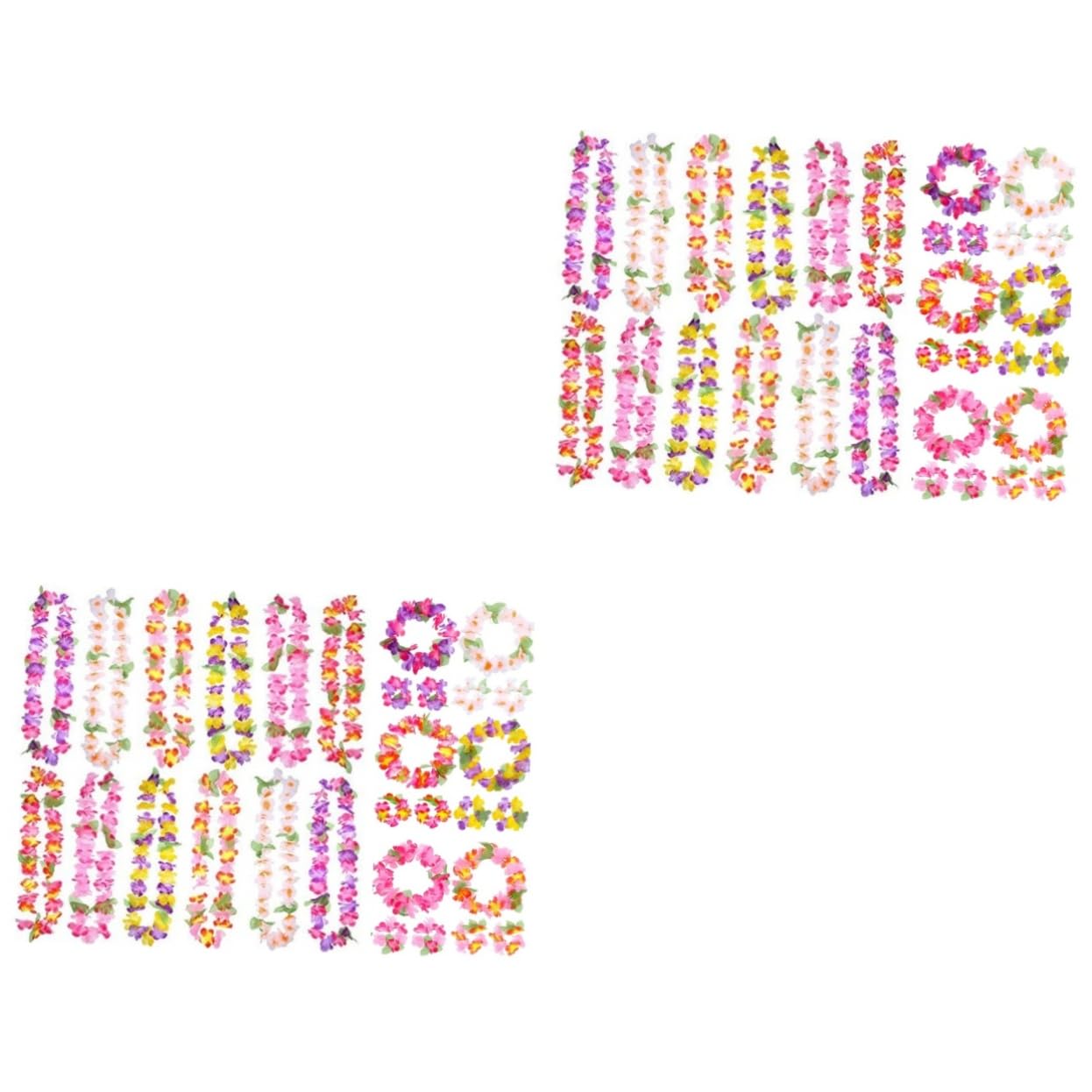 SHINEOFI Collar Hawaiano 12 Piezas Guirnalda Hula Collar de Guirnalda Lei Guirnalda de Flores Collares Guirnalda Hawaiana Suministros de decoración de Fiesta Luau pétalo Colocar Accesorios