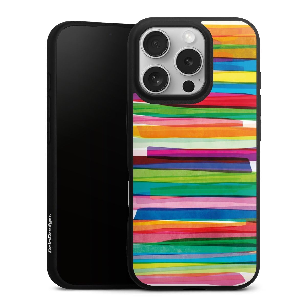 Coque iPhone 16 Pro antichoc en silicone souple aquarelle durable